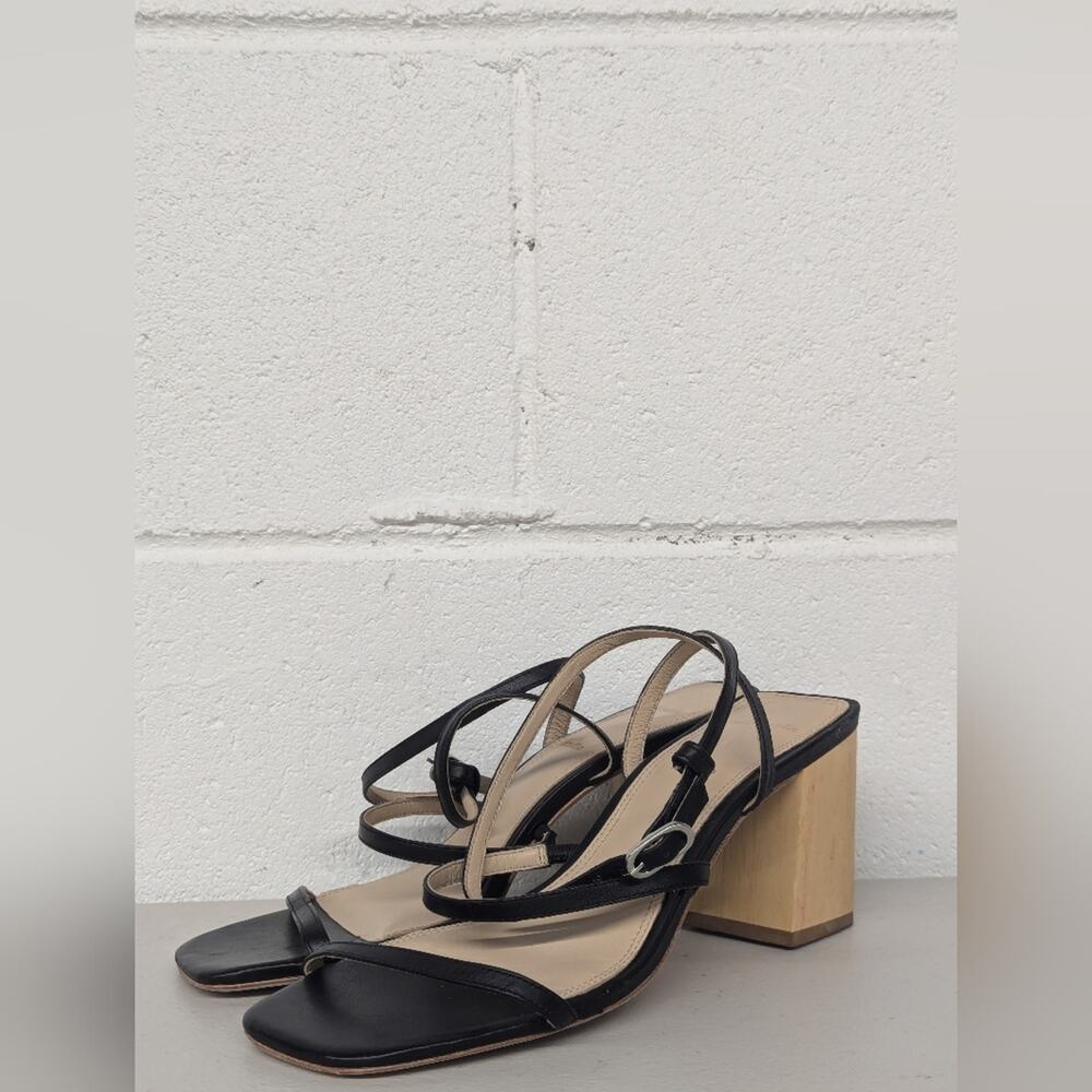 new BLACK SUEDE STUDIO Verana Ankle-strap High-heel Sandals In Black sz38 7.5-8